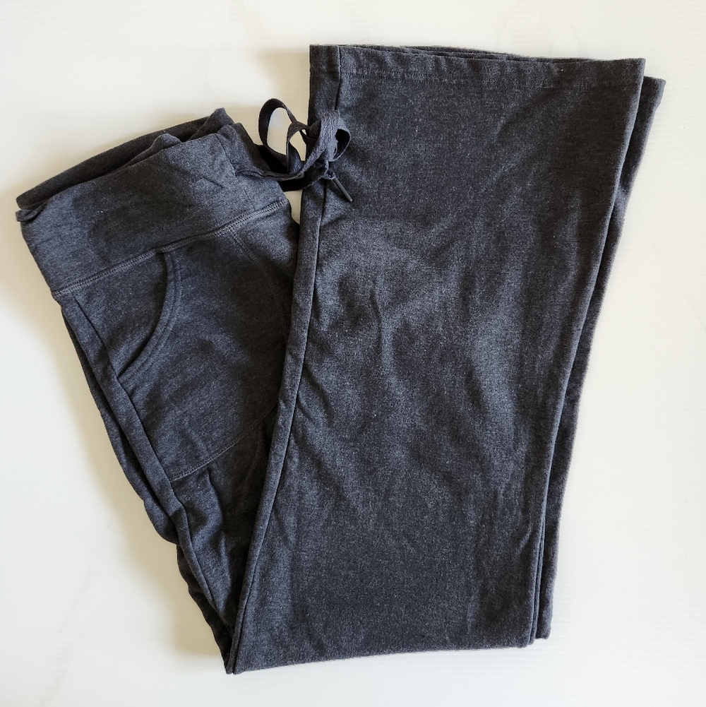 Ellen Tracy Dark Gray Activewear Pants with Drawstring